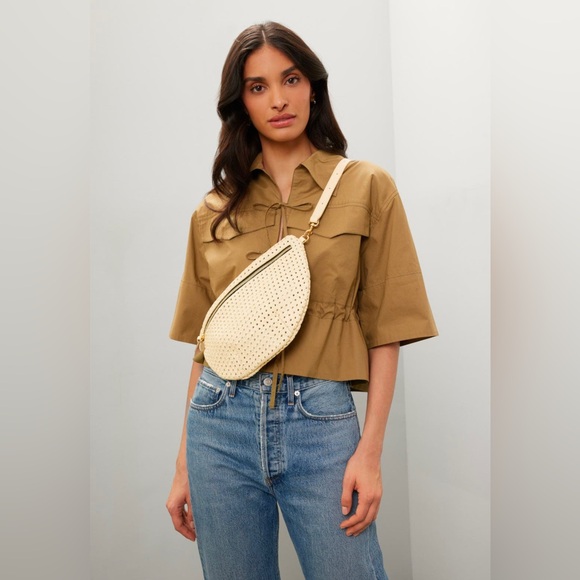 Clare V Tan Woven Crossbody Bag - Picture 3 of 7